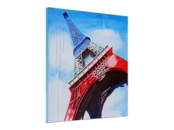 Outlet Cuadro al óleo Torre Eiffel pintado a mano Cuadro