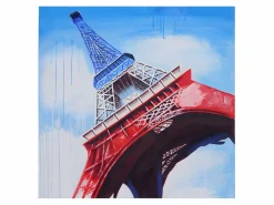 Outlet Cuadro al óleo Torre Eiffel pintado a mano Cuadro