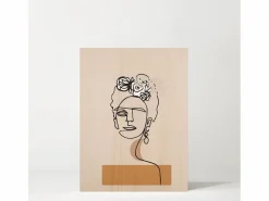 DECOWOOD Cuadro de madera Frida's Portrait