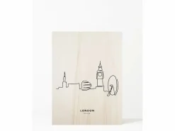 Discount Cuadro de madera London Skyline Cuadro