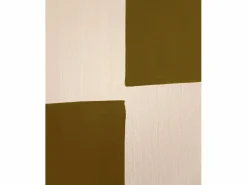 DECOWOOD Cuadro decorativo sobre lienzo de algodón con marco de madera blanco pintado artesanalmente con pintura al oleo de 100x150cm - PRISMA -