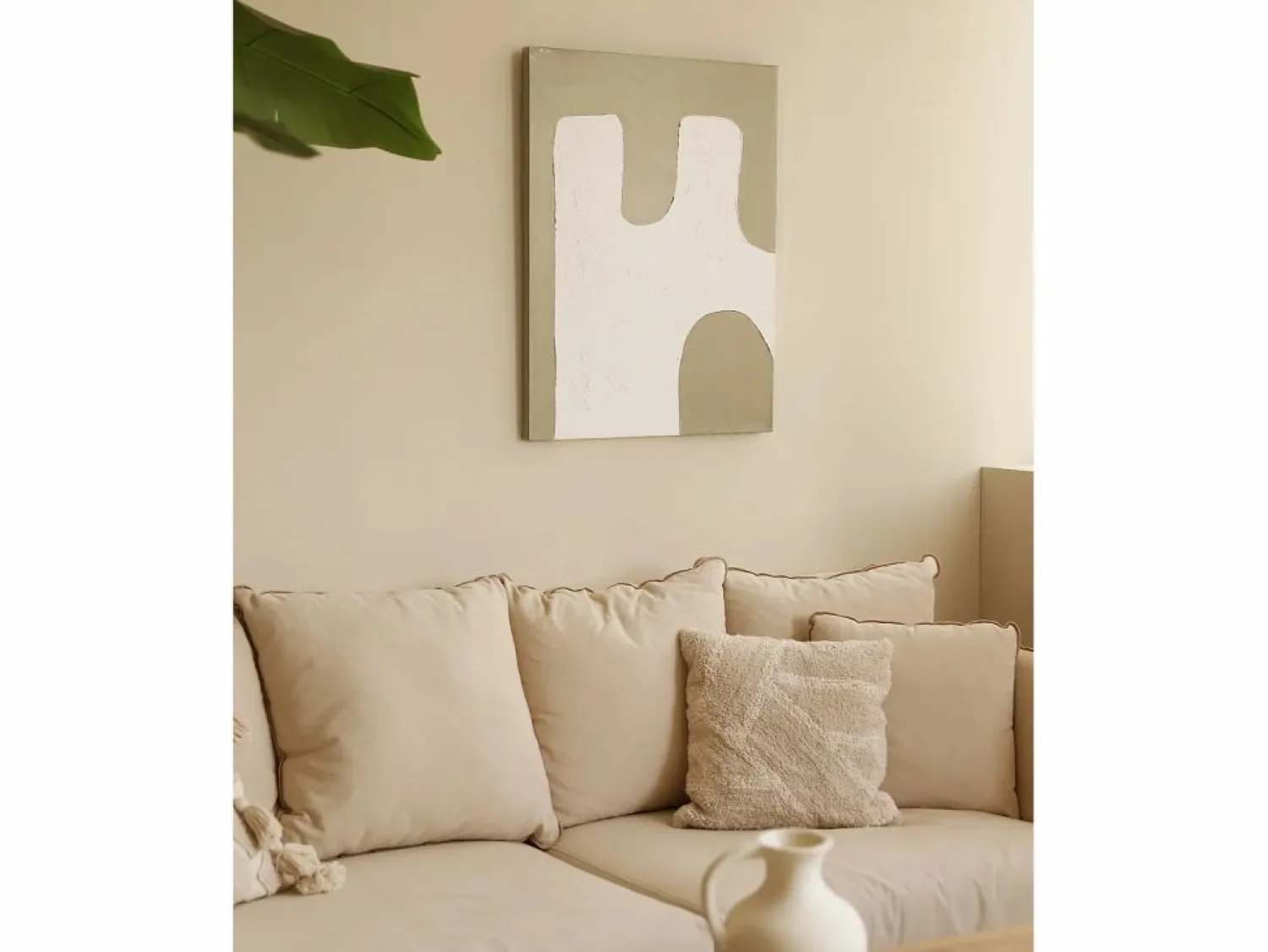 DECOWOOD Cuadro decorativo sobre lienzo de algodón pintado artesanalmente con pintura al oleo sin marco de 60x80cm - KIKA - Multicolor