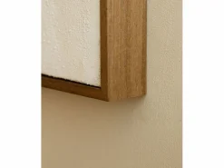DECOWOOD Cuadro decorativo sobre lienzo de lino con marco de madera marrón oscuro pintado artesanalmente con pintura al oleo de 100x150cm - ADRIANA -