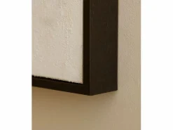 DECOWOOD Cuadro decorativo sobre lienzo de lino con marco de madera marrón claro pintado artesanalmente con pintura al oleo de 60x80cm - MAYA - Multicolor