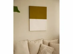 Hot Cuadro decorativo sobre lienzo de algodón con marco de madera marrón claro pintado artesanalmente con pintura al oleo de 100x150cm - MARINA - Cuadro