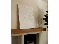 DECOWOOD Cuadro decorativo sobre lienzo de algodón con marco de madera marrón oscuro pintado artesanalmente con pintura al oleo de 100x150cm - LEO -