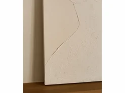 DECOWOOD Cuadro decorativo sobre lienzo de algodón con marco de madera marrón oscuro pintado artesanalmente con pintura al oleo de 100x150cm - LEO -