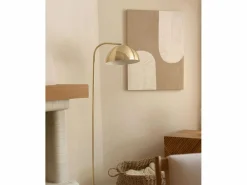 Sale Cuadro decorativo sobre lienzo de lino con marco de madera blanco pintado artesanalmente con pintura al oleo de 60x80cm - NIKI - Cuadro