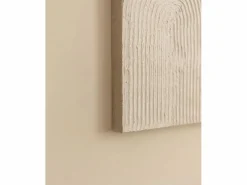 Sale Cuadro decorativo sobre lienzo de lino con marco de madera blanco pintado artesanalmente con pintura al oleo de 60x80cm - NIKI - Cuadro