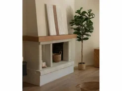Outlet Cuadro decorativo sobre lienzo de algodón con marco de madera negro pintado artesanalmente con pintura al oleo de 60x80cm - TESA - Cuadro