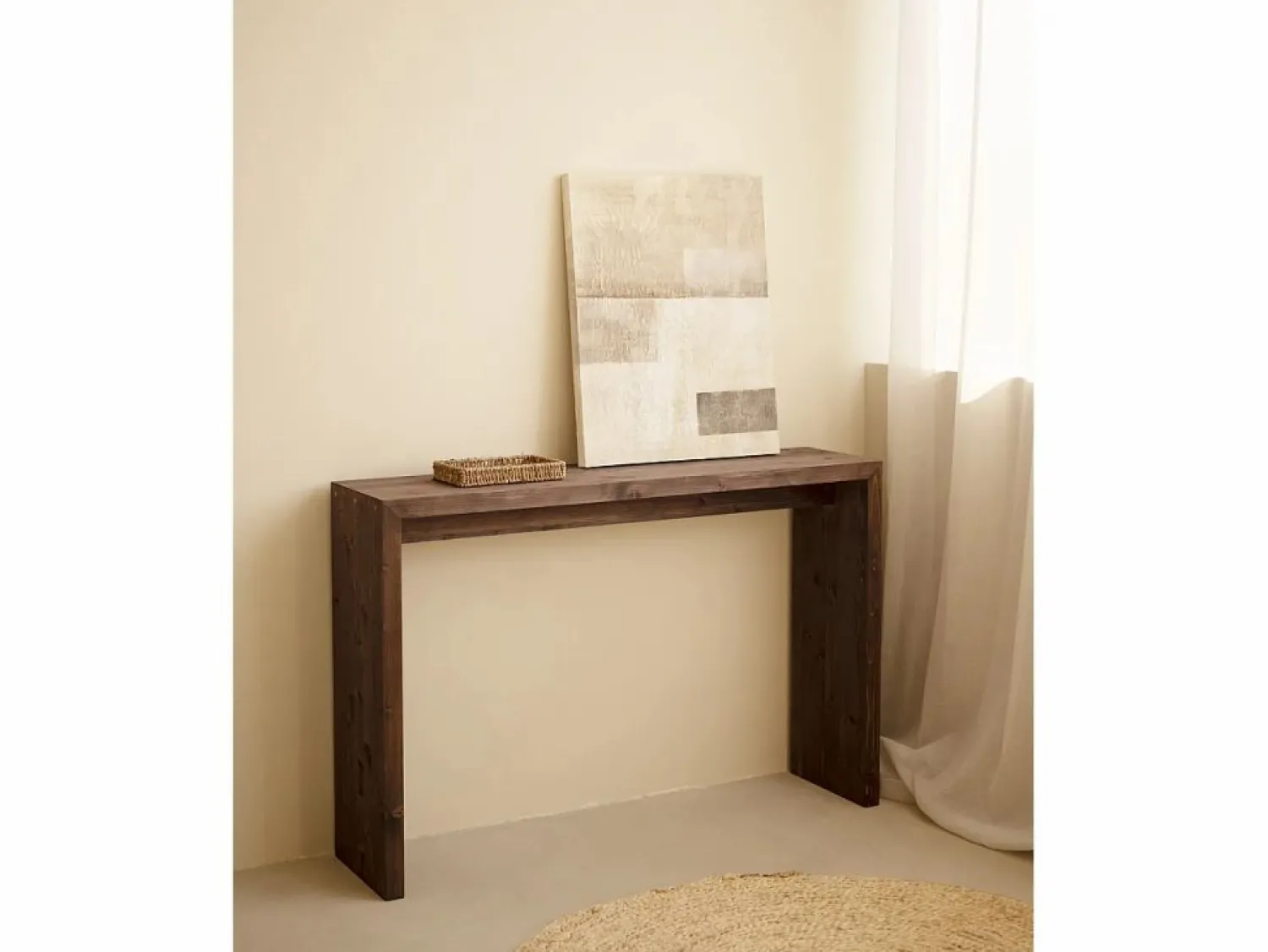 Clearance DECOWOOD Cuadro decorativo sobre lienzo de algodón pintado artesanalmente con pintura al oleo sin marco de 100x150cm - PALERMO - Multicolor