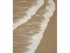 DECOWOOD Cuadro decorativo sobre lienzo de lino con marco de madera negro pintado artesanalmente con pintura al oleo de 80x100cm - ADRIANA - Multicolor