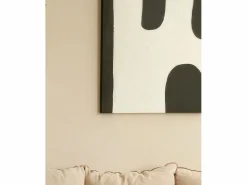 DECOWOOD Cuadro decorativo sobre lienzo de algodón con marco de madera marrón oscuro pintado artesanalmente con pintura al oleo de 60x80cm - KIKA -