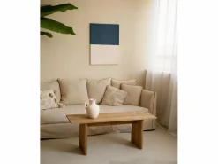 Best DECOWOOD Cuadro decorativo sobre lienzo de algodón con marco de madera marrón oscuro pintado artesanalmente con pintura al oleo de 60x80cm - MARINA - Multicolor