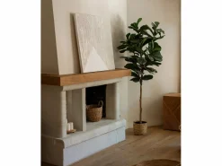 DECOWOOD Cuadro decorativo sobre lienzo de algodón con marco de madera negro pintado artesanalmente con pintura al oleo de 100x150cm - ADRIANA -
