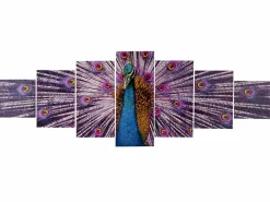 Clearance Cuadro H375 Pavo real (7 piezas), Pavo real Cuadro