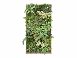 Clearance Cuadro vegetal sintético H. 106 x L. 55 cm - Marco natural, follaje , WOODIL Panel De Pared