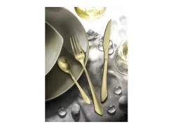 New Amefa Cubertería de 16 piezas Instinct Champagne Mat - Acero Inoxidable Dorado