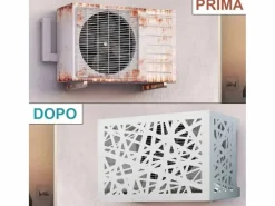 Discount Cubierta de aire acondicionado ARTIST M Aluminio L86 x P44 x H68 cm Aire Acondicionado, Ventilación