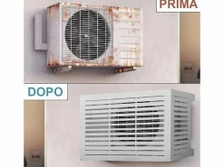 Best Cubierta de aire acondicionado LINEAR M Aluminio L86 x P44 x H68 cm Aire Acondicionado, Ventilación