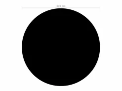 Best Cubierta de piscina PE negra 300 cm ES235671 Negro