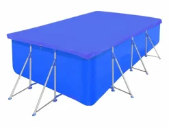 Online Cubierta de piscina rectangular PE 90 g/m2 400x207 cm ES841929 Azul