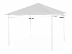 Hot Cubierta de pérgola elusa 3x3m pardo Pérgola|Cenador Y Quiosco