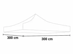 Sale Decor Space Cubierta de techo impermeable blanca de 3 x 3 pulgadas para reemplazo de gazebo plegable Blanco