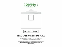 Cubierta lateral blanca impermeable de 3x2 m con ventana para carpa plegable Market-Pro