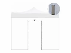 Decor Space Cubierta lateral impermeable blanca de 4,5x2mt con puerta enrollable para carpa plegable
