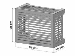 Cubierta para aire acondicionado LINEAR M Cubierta para aire acondicionado de aluminio L86 x P44 x H68 cm