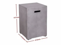 Vente-unique Cubierta rectangular antracita para bombona de gas en MGO - SEROZA