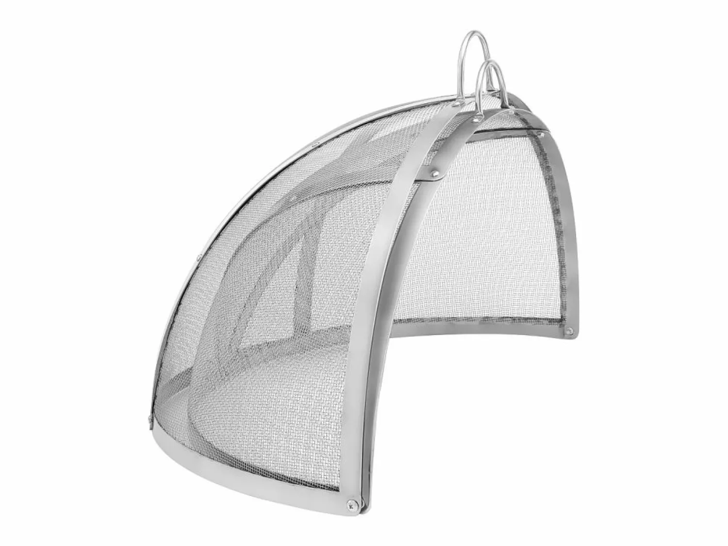 Outlet Cubierta SucceBuy de Protección Antichispas para Hogar Redondo de Leña de 76.2cm en Acero Inoxidable, Accesorios Redondos para Anillo de Hogar al Aire Libre Plateado