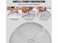 Best Cubierta SucceBuy de Protección Antichispas de 50.8cm, Cubierta de Acero Robusto Reforzado, Cubierta de Hogar al Aire Libre con Parte Superior de Apertura Fácil Materiales Y Utensilios De Cocina