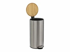 New Five Cubo de basura con capacidad de 30 litros 30 L Plateado
