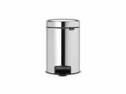 Cubo de Basura con Pedal NewIcon 3L Acero Brillante Cubo De Basura Para Cocina