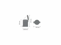 Hot Brabantia Cubo de Basura con Pedal Newicon 5L Mate Anti-Olor Higiénico Negro