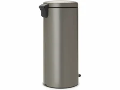 Brabantia Cubo de Basura con Pedal NewIcon 30L Platinum Código G Metálico 30L Cierre Silencioso Antiolor