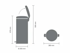 Cubo de Basura con Pedal NewIcon Mate 30L Cubo De Basura Para Cocina
