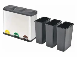 Discount Cubo de basura de acero inoxidable 54 litros 02_0006098 Cubo De Basura Para Cocina