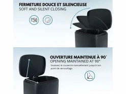 Kitchen Move Cubo de basura de cocina de pedal 50L ADMIRAL