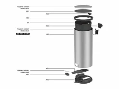 Kitchen Move Cubo de basura de cocina de pedal 30L FOREST