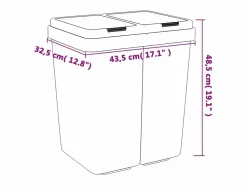 Helloshop26 Cubo de basura doble 2 x 25 litros 02_0043840