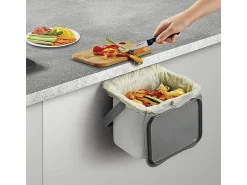 METALTEX Cubo de Basura Orgánico con Tapa de Plástico 400 cl