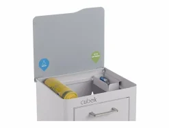 Cubo de basura para la cocina - Cubo de reciclaje - 2 compartimentos de 20L - CUBEK Cubo De Basura Para Cocina