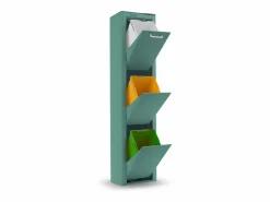 Outlet Don Hierro Cubo de basura para la cocina - Cubo de reciclaje - 3 compartimentos de 20L - CUBEK Azul turquesa