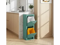 Best Cubo de basura para la cocina - Cubo de reciclaje - 2 compartimentos de 20L - CUBEK Cubo De Basura Para Cocina