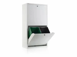 Don Hierro Cubo de basura para la cocina - Cubo de reciclaje - 4 compartimentos de 20L -51,7(ancho)x91,7(alto)x27,3(fondo) cm. - - EMI