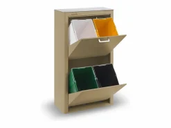 Don Hierro Cubo de basura para la cocina - Cubo de reciclaje - 4 compartimentos de 20L - CUBEK
