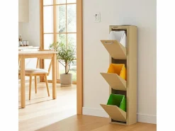 Don Hierro Cubo de basura para la cocina - Cubo de reciclaje - 3 compartimentos de 20L - CUBEK
